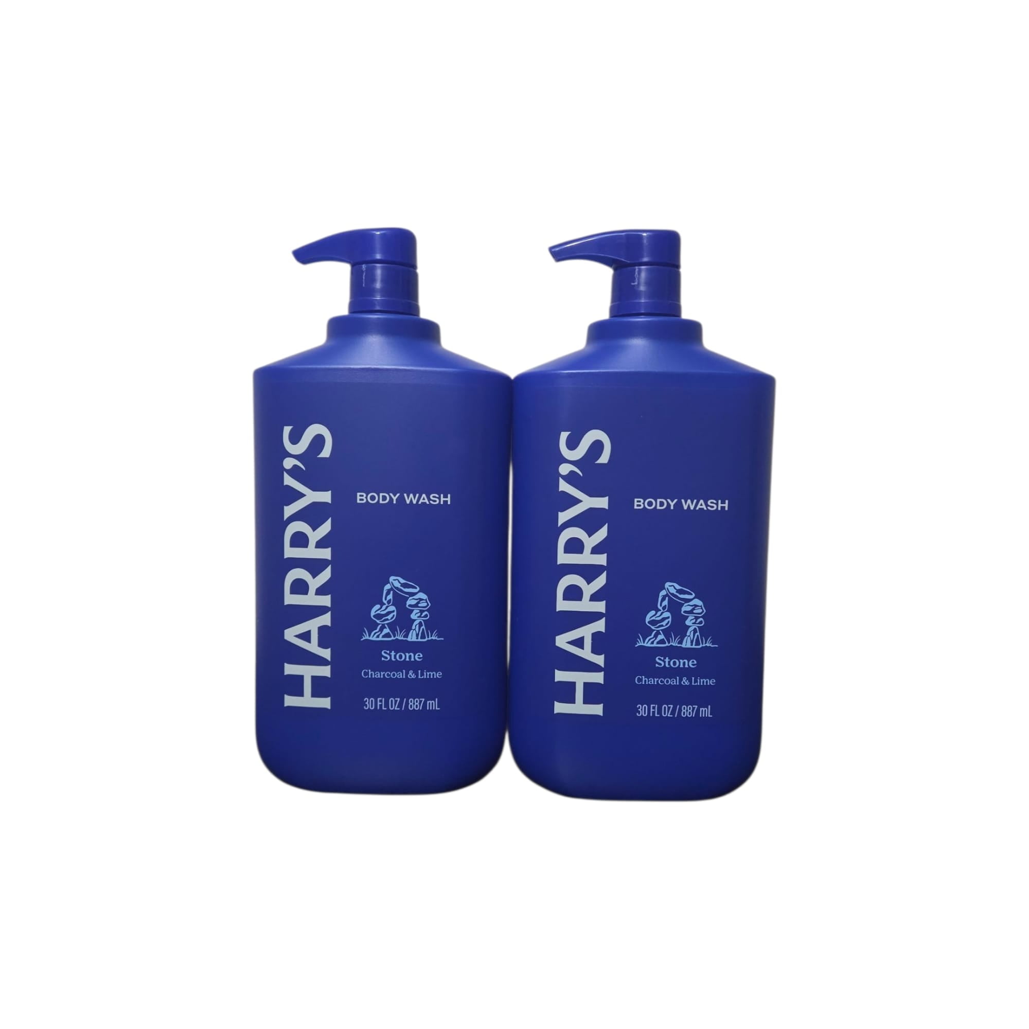 Harry’s Body Wash Stone Charcoal & Lime Scent, 30 fl oz Bottles, 2-Pack