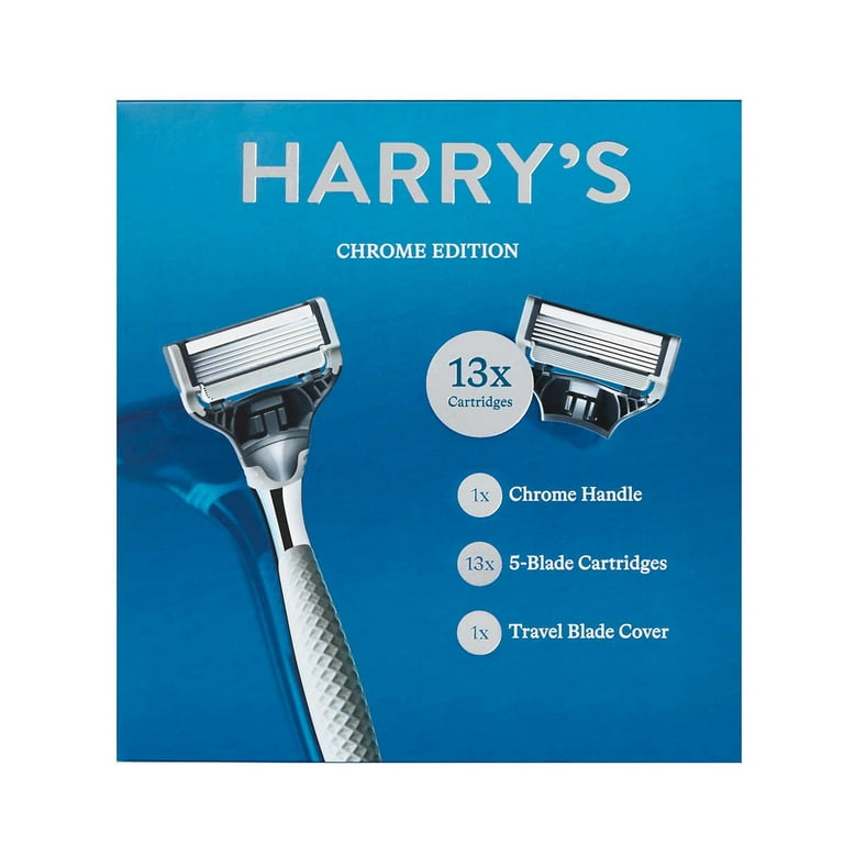 Harry  Harry's Men's Chrome Edition Comfortable Shave Razor, Ergonomic