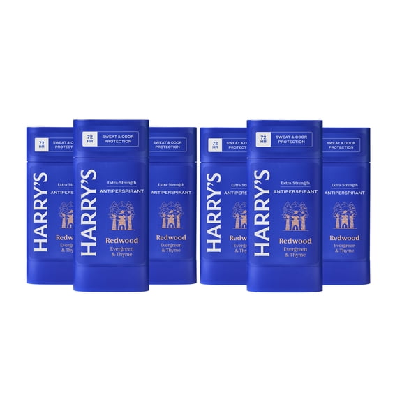 Harry's Extra-Strength Antiperspirant - Odor & Enhanced Sweat Control Deodorant for Men- Redwood, 2.5 Ounce (Pack of 6)
