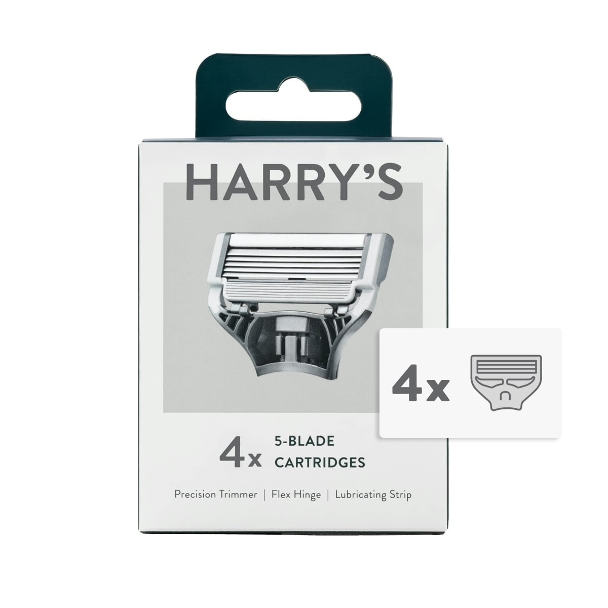 Harry's Men's Razor Blade Refill Cartridges, 4 Count