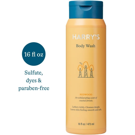 Harry's Men's Cleansing Body Wash, Redwood Scent, 16 fl oz