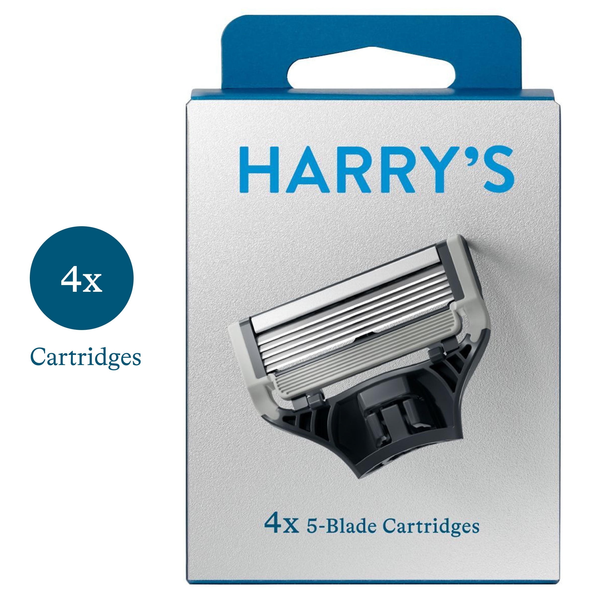 Harry's Men's Razor Blade Refill Cartridges, 4 Count