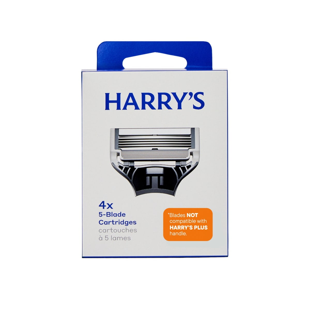 Harry's Men's Razor Blade Refill Cartridges, 4 Count