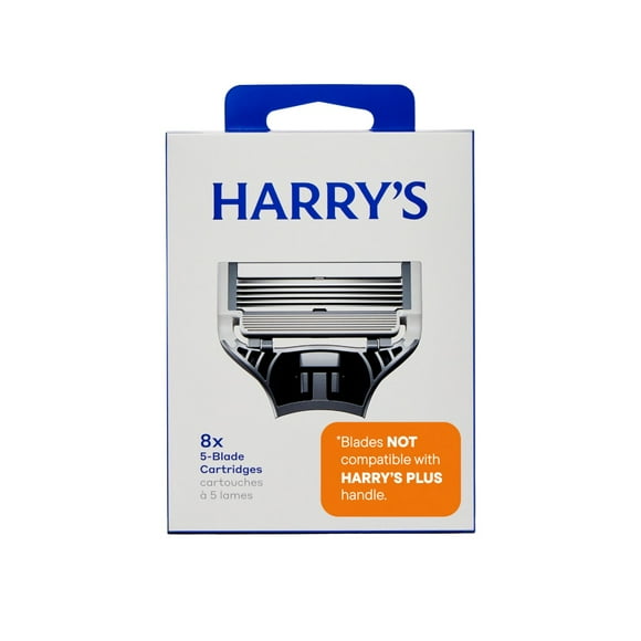 Harry's Men's Razor Blade Refill Cartridges, 8 Count