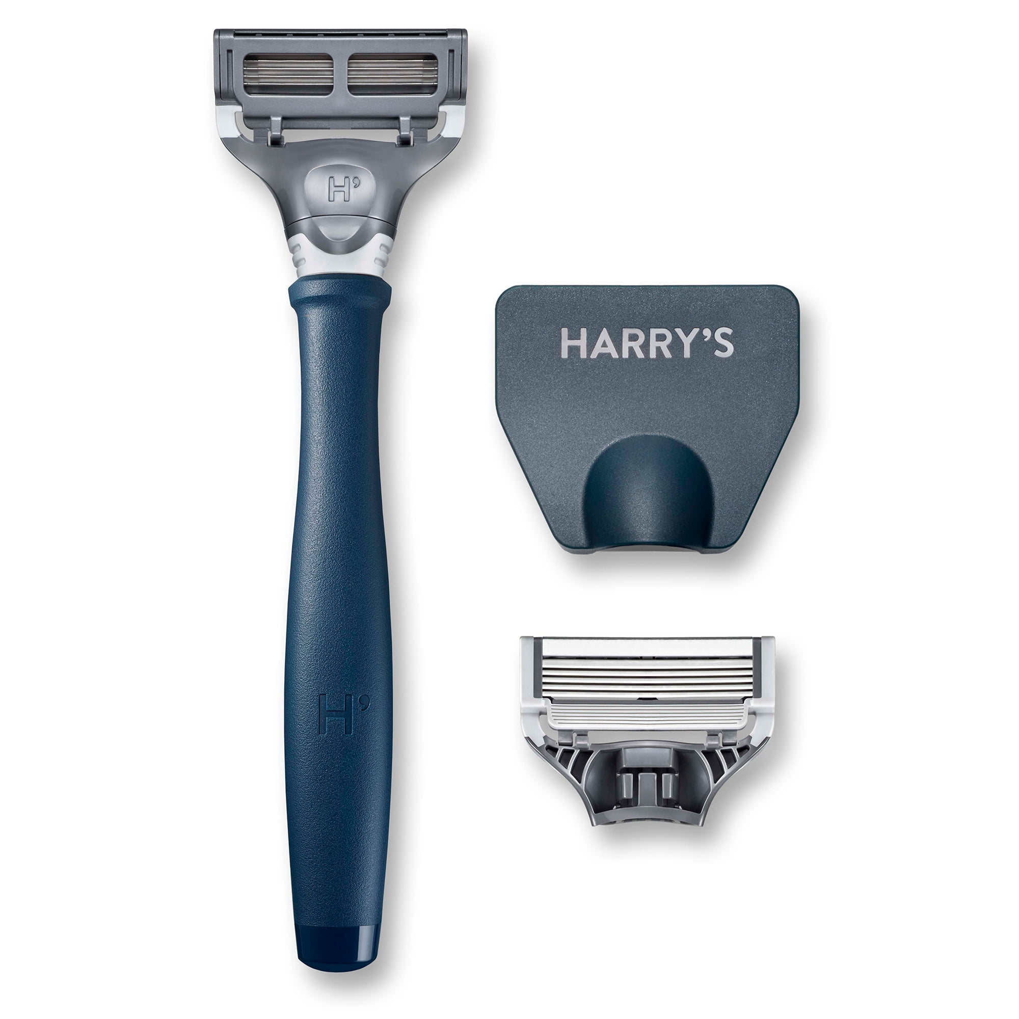 Harry's Men's 5-Blade Manual Razor Handle and 2 Razor Blade Refills, Ocean Blue