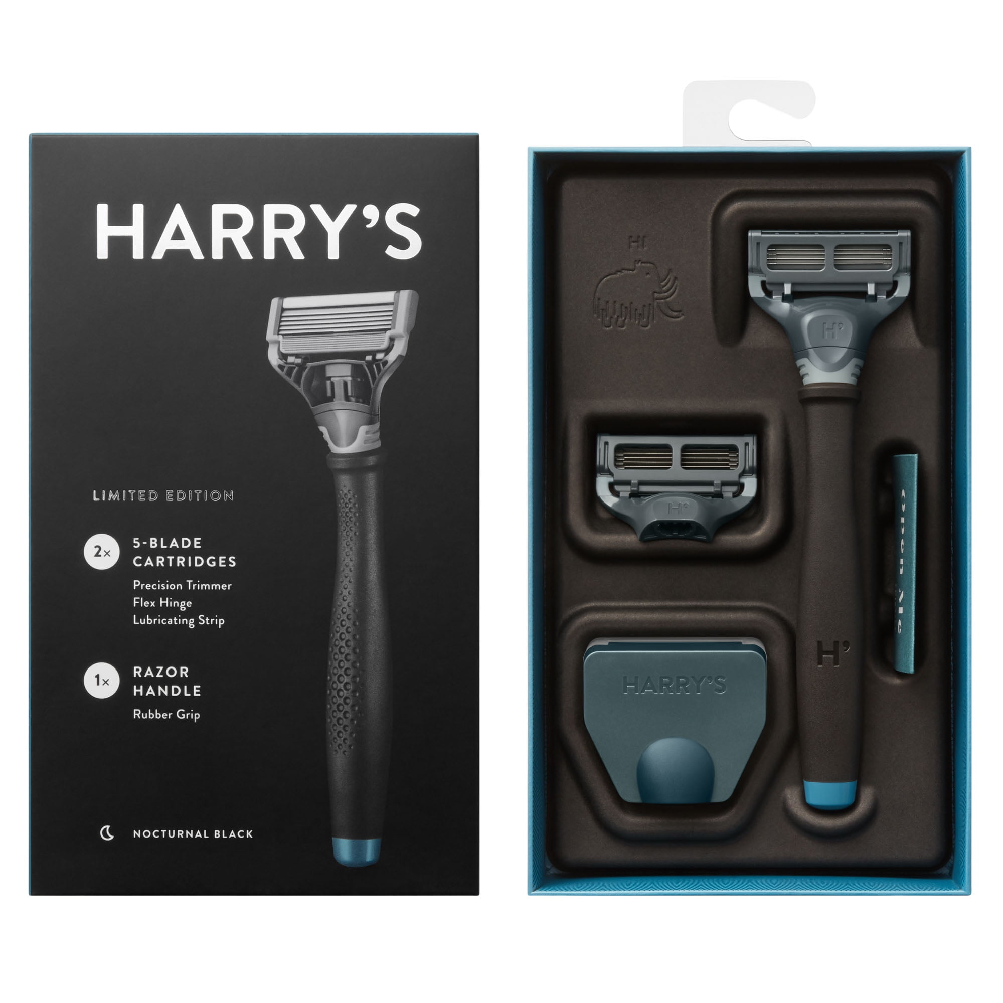 Harry's Men's Razor with 2ct Blade Cartridges - Nocturnal Black (Exclusive)