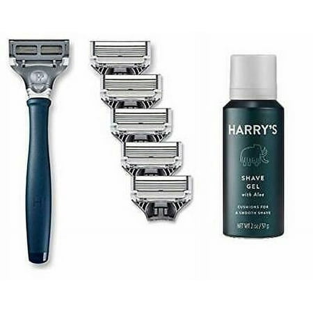 Harry's Men's Razor with Shaving Gel 2 oz (Blue)