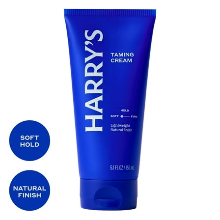 Harry's Men's Taming Hair Cream, Soft Hold with Natural Finish, 5.1 fl oz