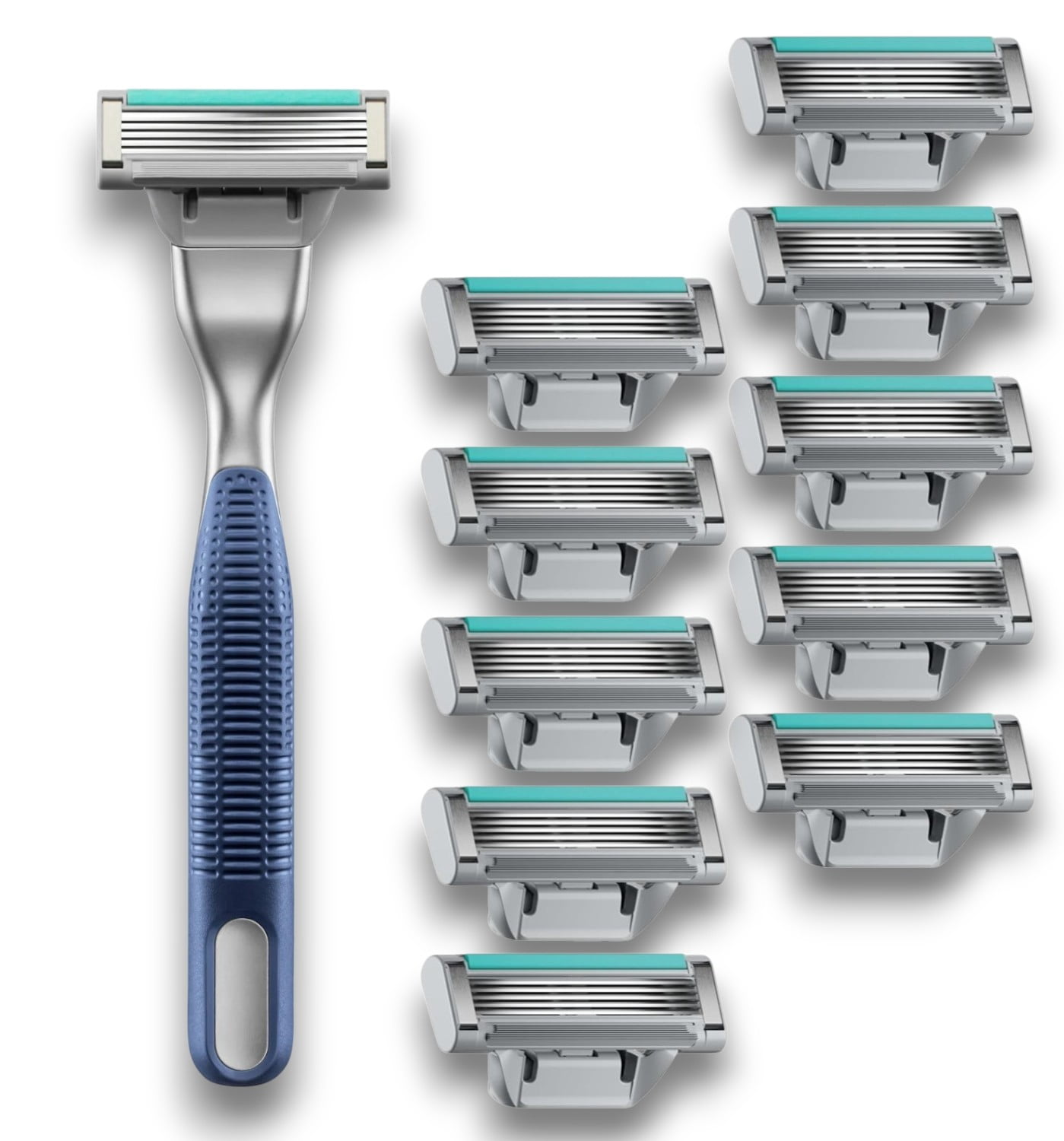 Harry's Plus Razor Blade Refills, 11 Pack and 1 Harry's Original Plus Handle Bulk Repack . 5-Blade Cartridges with Precision Trimmer, Compatible with 'Harry's Plus' Razors for Men