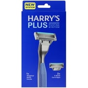 Harrys Plus Shaving Razor for Men with 2 Razor Blade Refill Cartridges, Tide