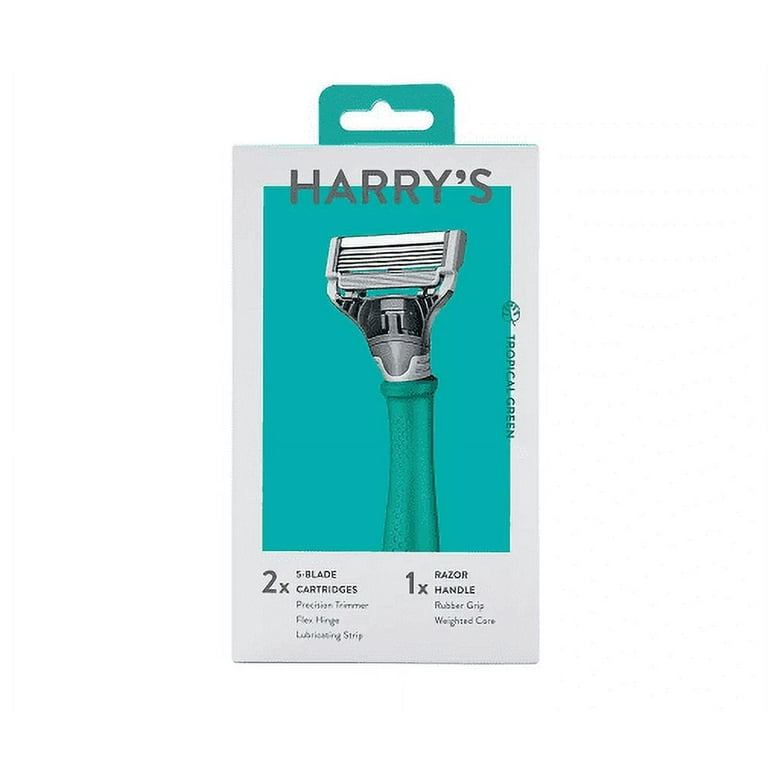 Harry's Razor Handle + 2 Cartridges Tropical Green - Walmart.com