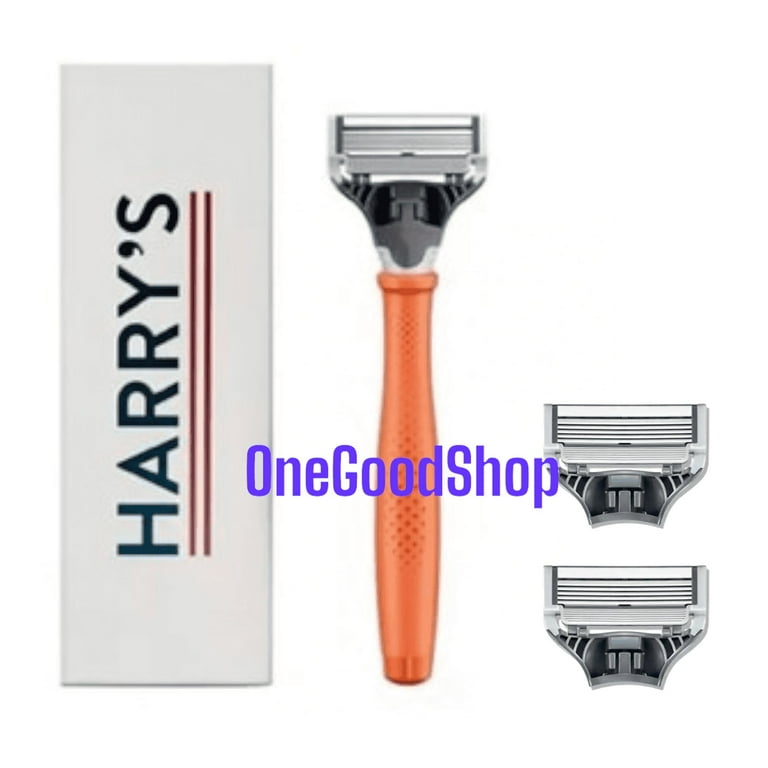 Harry② Harry's Chrome Razor Handle with 5 Blade Razor Cartridges and