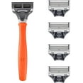 thumbnail image 1 of Harry's Razors for Men - Men's Razor Set with 5 Razor Blade Refills, Travel Blade Cover, 2 oz Shave Gel (Bright Orange) 1 ea, 1 of 9