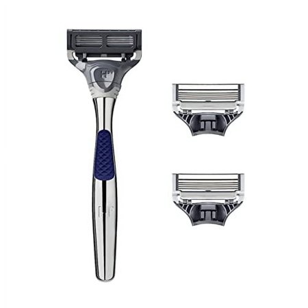 Harry's Shaving Kit for Men - Razor Handle and 3 Razor Blade Refill Cartridges - Chrome Edition