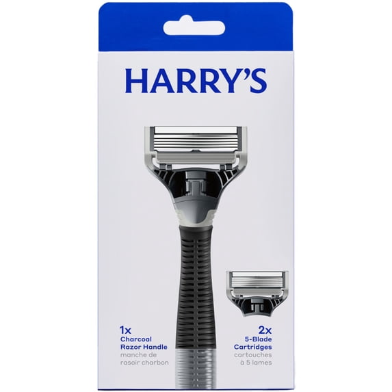 Harry's Razirs Harry's, Shaving Razor for Men, with 2 Blade Refills, Charcoal Gray ...