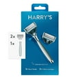 thumbnail image 1 of Harry's Shaving Razor for Men with 2 Razor Blade Refill Cartridges, Chrome Edition (Pack of2), 1 of 5