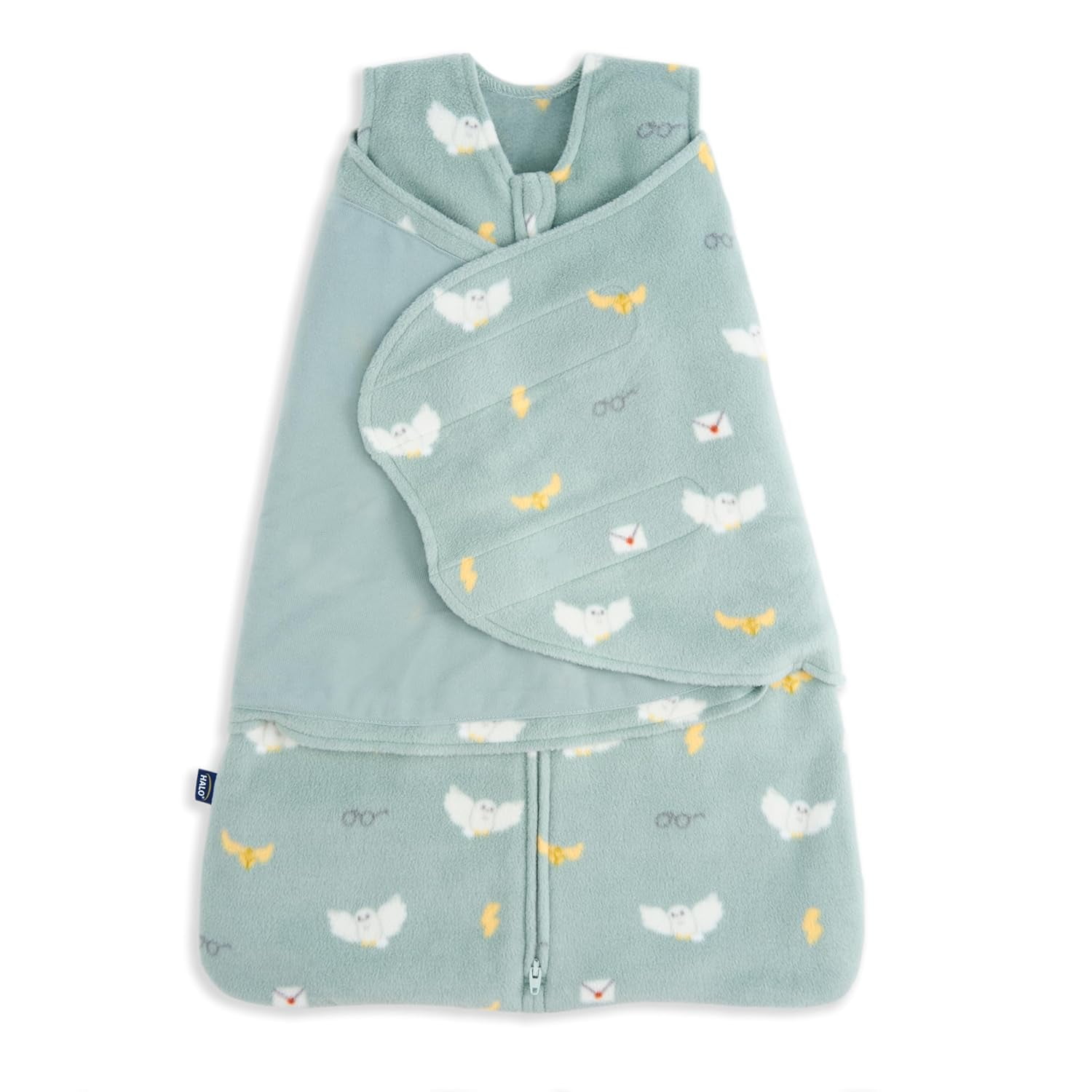 HALO SleepSack Micro-Fleece Baby Swaddle Sack, Harry Potter Hedwig Design, TOG 3.0, Small