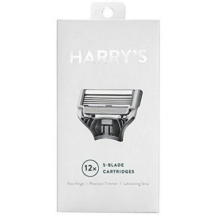 Harrys Razor Blades (3 Packs of 4) in Durable Hinged Water Friendly Travel Cases