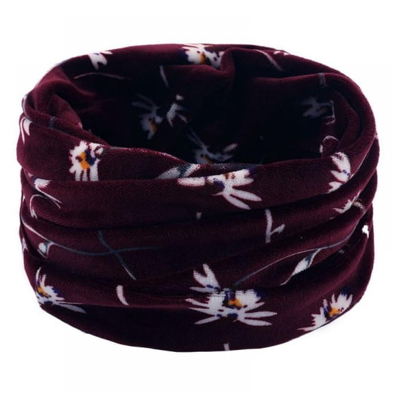 Harsh Winter Double-Layer Soft Fleece Lined Thick Knit Neck Warmer Circle Scarf Windproof for Women Men