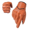 thumbnail image 1 of Harssiney Leather Motorcycle Gloves for Men,Riding Driving Biker Racing Motorbike Glove Touchscreen with Hard Knuckle Protection ,Light Brown,Size L, 1 of 4
