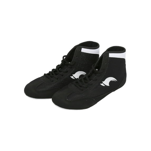 Harsuny Boys Boxing Shoes Comfortable Breathable Lightweight High To Wide Wrestling Shoes Men Black-1 2Y