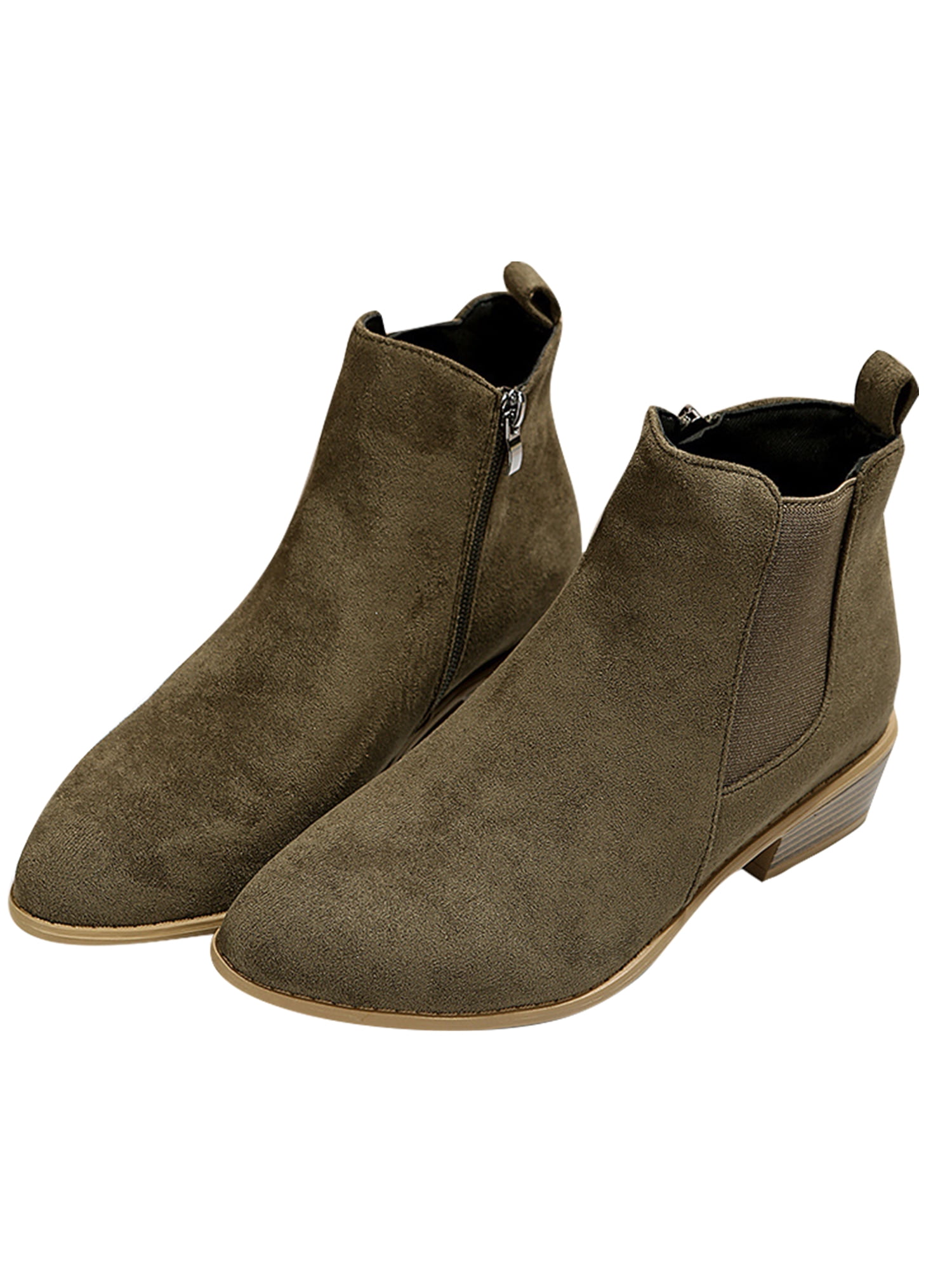 Green suede clearance chelsea boots womens