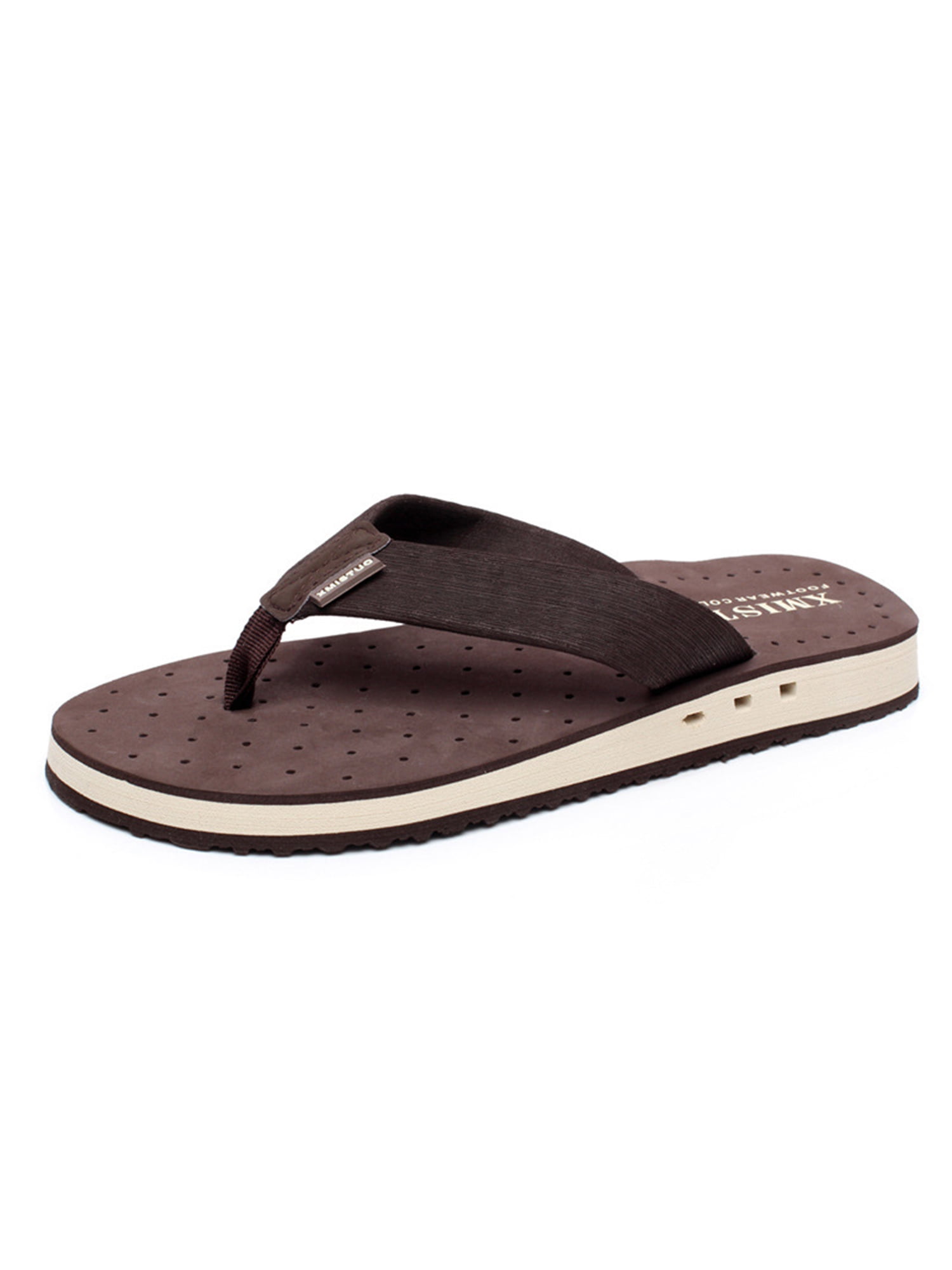 Men's Faux Leather Slipper Flat Chappal Thong Sandal For Daily