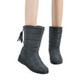 thumbnail image 1 of Harsuny Snow Boots for Women Ladies Waterproof Winter Snow Cold Weather Boots Warm Shoes Gray Size 6.5, 1 of 8
