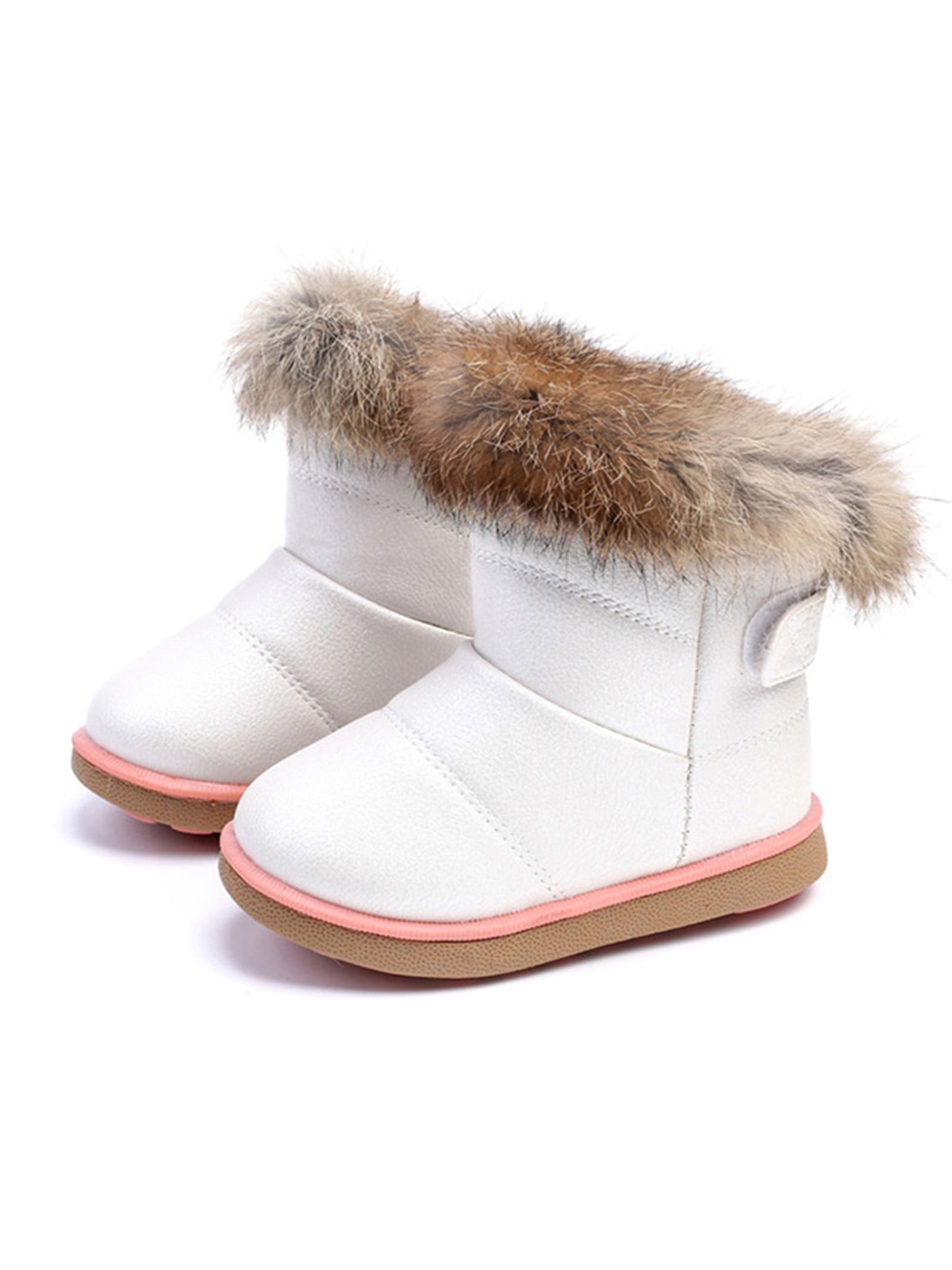 Kids white fur boots sale
