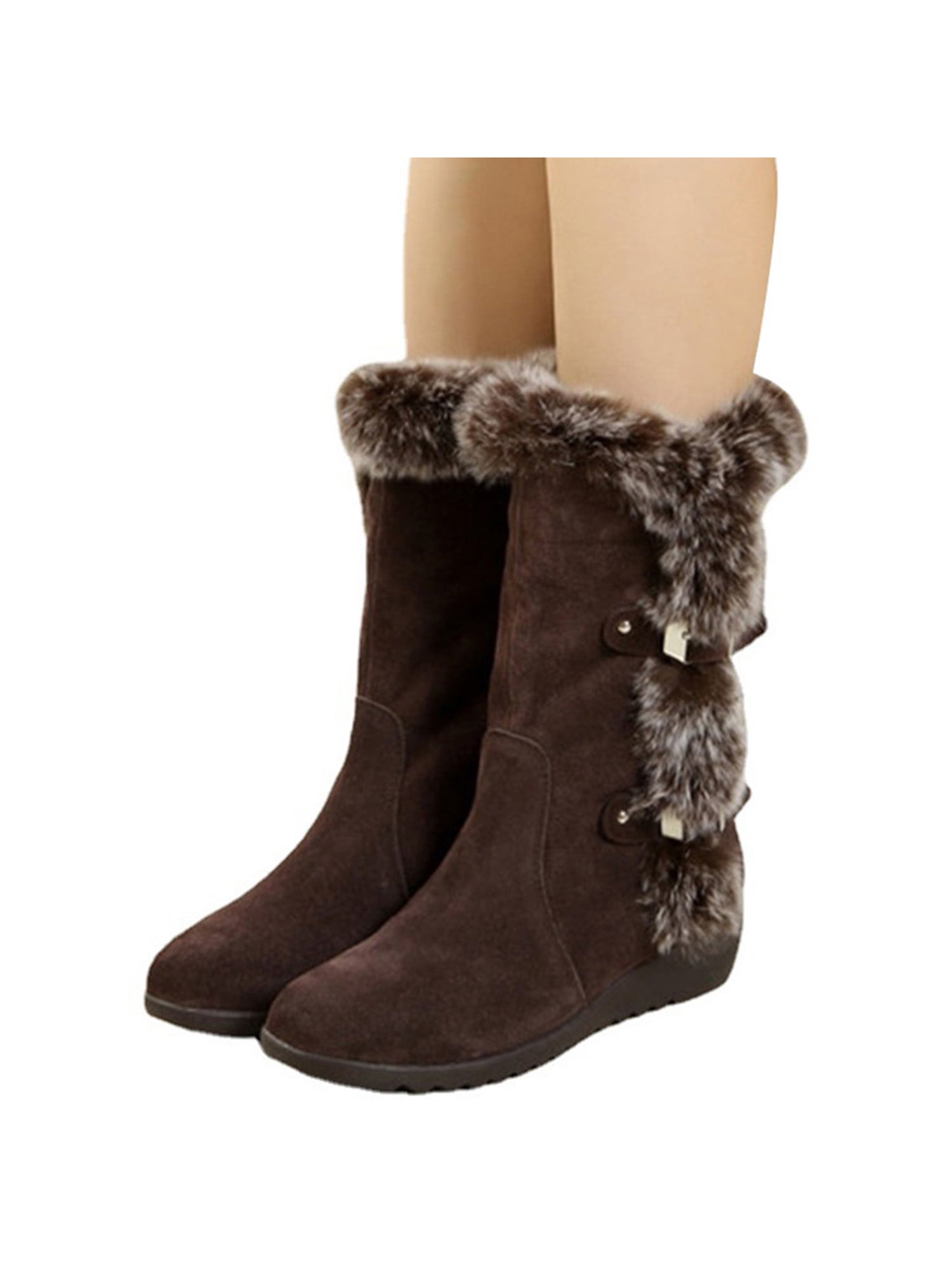 Women Snow Boots New Winter Vintage Boots Women Household Anti-skid Plush Comfortable Outdoors Thick Bottom Windbreak Warm Boots