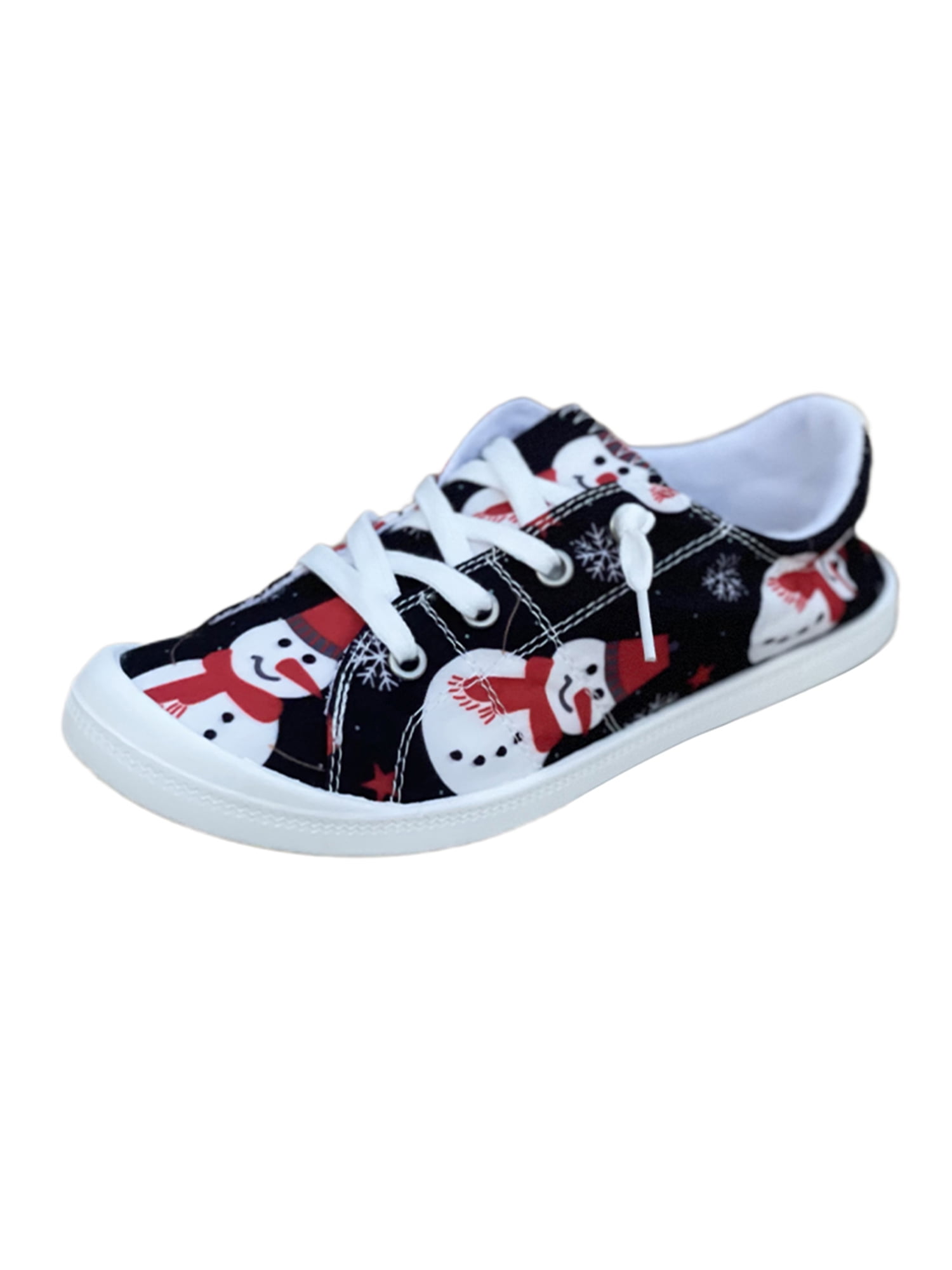 Harsuny Womens Xmas Lightweight Christmas Shoe AntiSlip Low Top