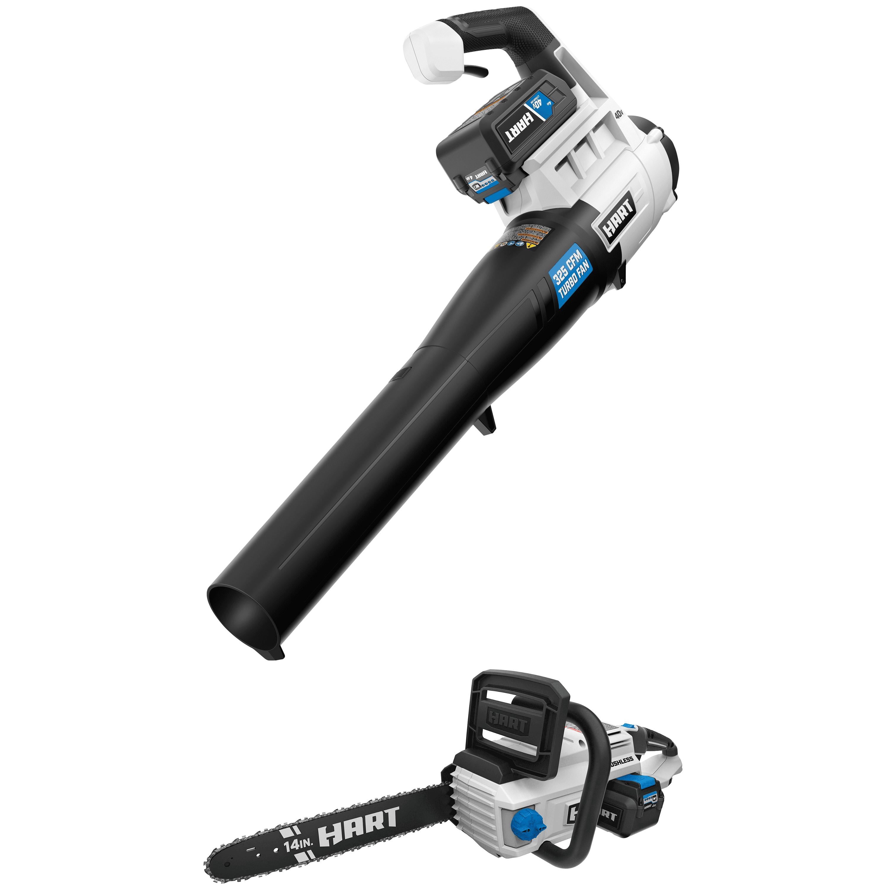 Hart 120 MPH at 280 CFM 40V Battery Powered Leaf Blower & Vacuum, Turbo Fan Design