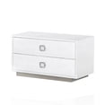 thumbnail image 1 of Hart 32 Inch Modern Nightstand, 2 Drawers, Textured Lacquer Finish, White- Saltoro Sherpi, 1 of 5