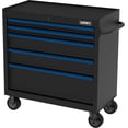 thumbnail interactive-video image 1 of HART 36-Inch 5-Drawer Rolling Tool Cabinet, Locking Steel Garage Storage, Black, 1 of 13