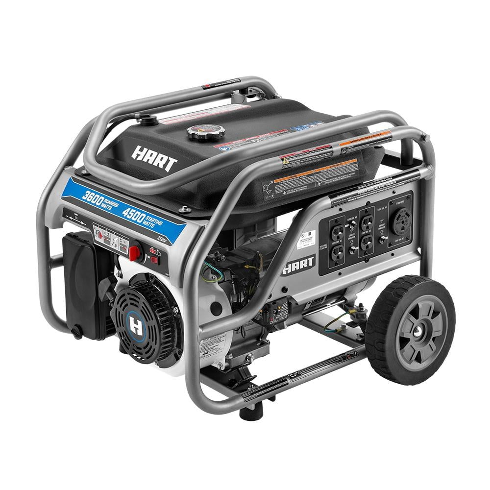 Open Box Hart 3600 Watt UL Certified Gas Generator with CO Protection