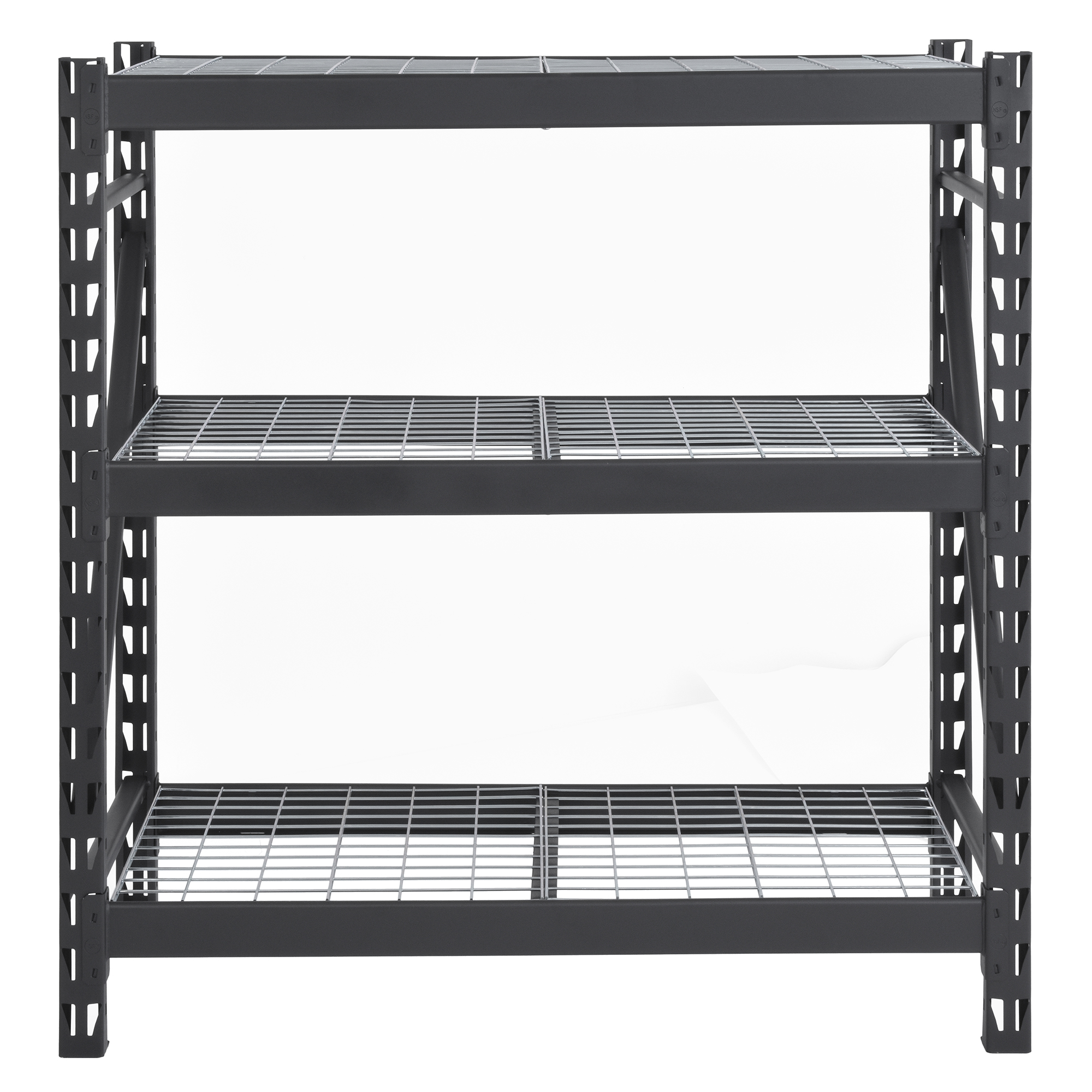 Hart 48W x 18"D x 48 "H 3-Shelf Heavy Duty Steel Shelf Unit, 4500 lb Capacity, Black - image 1 of 9