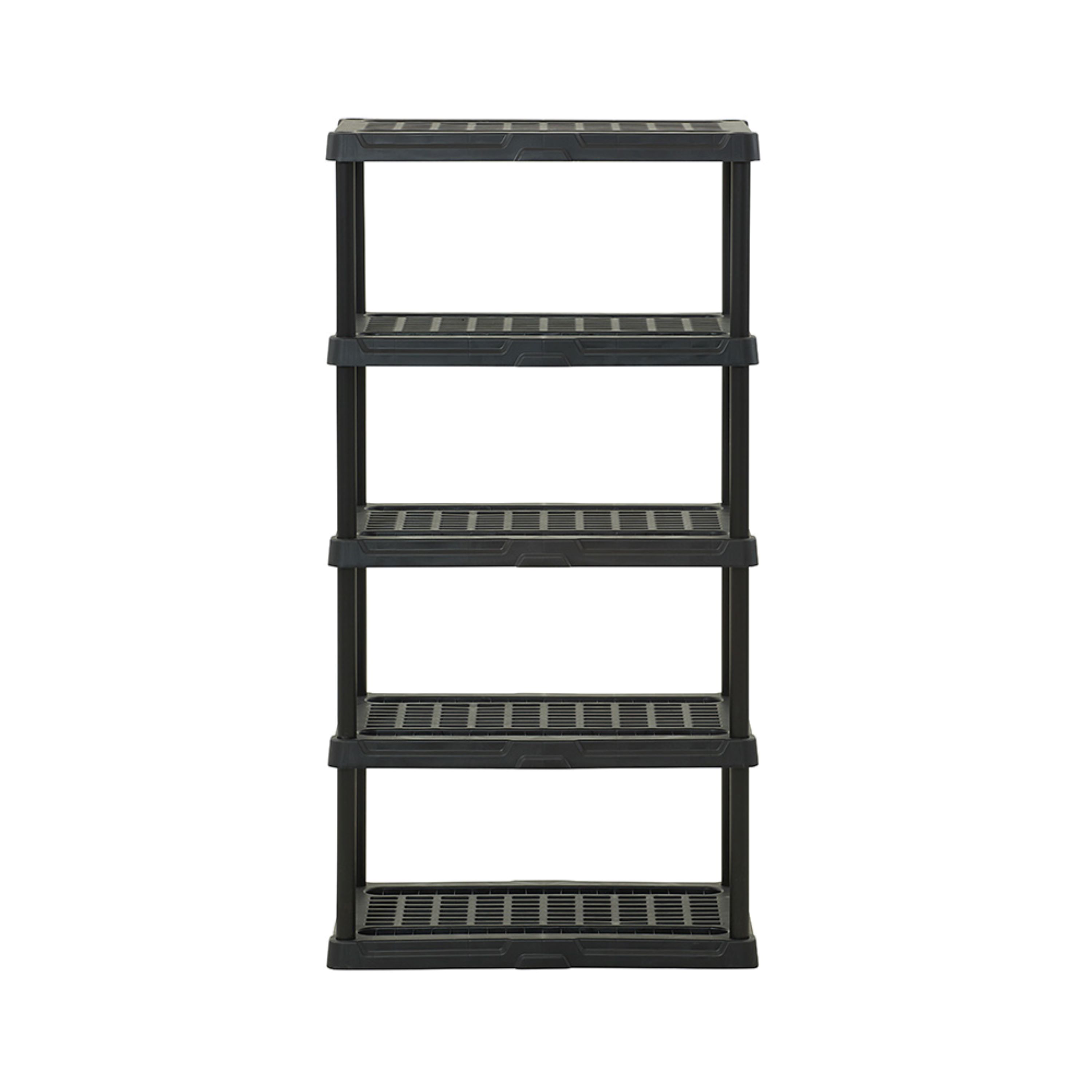 Muscle Rack 77"W x 24"D x 72"H 3Tier Steel Welded Storage Rack, Black