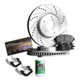 thumbnail image 1 of Hart Brakes Front Brakes and Rotors Kit |Front Brake Pads| Brake Rotors and Pads| Semi Metallic Brake Pads and Rotors| Hardware Kit - PHC1.54156.43, 1 of 7