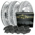 thumbnail image 1 of Hart Brakes Front Rear Brakes and Rotors Kit |Front Rear Brake Pads| Brake Rotors and Pads| Ceramic Brake Pads and Rotors |fits 2003 Mazda Protege, 1 of 7