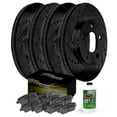 thumbnail image 1 of Hart Brakes Front Rear Brakes and Rotors Kit |Front Rear Brake Pads| Brake Rotors and Pads| Ceramic Brake Pads and Rotors |fits 2007-2008 Acura TL, 1 of 7