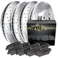 thumbnail image 1 of Hart Brakes Front Rear Brakes and Rotors Kit |Front Rear Brake Pads| Brake Rotors and Pads| Ceramic Brake Pads and Rotors |fits 1996-1997 Mercedes-Benz C36 AMG, 1 of 7