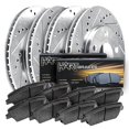 thumbnail image 1 of Hart Brakes Front Rear Brakes and Rotors Kit |Front Rear Brake Pads| Brake Rotors and Pads| Ceramic Brake Pads and Rotors |fits 2014-2016 Kia Cadenza, 2015 Hyundai Sonata, 1 of 7