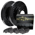 thumbnail image 1 of Hart Brakes Front Brakes and Rotors Kit |Front Brake Pads| Brake Rotors and Pads| Ceramic Brake Pads and Rotors |fits 1989-1997 Eagle 2000 GTX, Summit; Mitsubishi Expo, Expo LRV, Galant; Plymouth Colt, 1 of 7