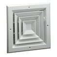 thumbnail image 1 of Hart & Cooley 10" X 10" Aluminum 4-Way Ceiling Diffuser with Multi-Shutter Damper, White, 1 of 1