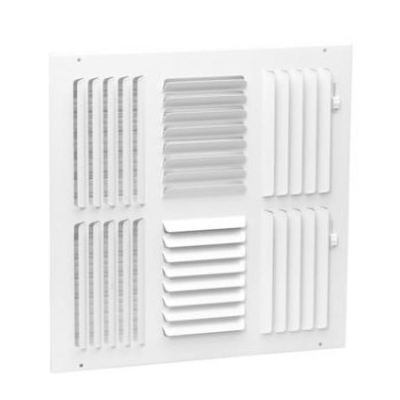 Hart & Cooley 10320 - 6 x 6 Aluminum Ceiling/Sidewall Curved Blade Four Way Register (10320)