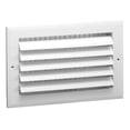 thumbnail image 1 of Hart & Cooley 12" x 12" Aluminum Curved Blade Register, Multi-Shutter Damper, 1-Way, White, 1 of 8