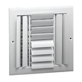 thumbnail image 1 of Hart & Cooley 12" x 12" Aluminum Curved Blade Register, Multi-Shutter Damper, 4-Way, White, 1 of 8