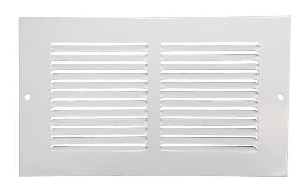 Hart & Cooley 650 Series 10" x 4" White Flat Wall Return Air Grille #043108 (Fits a 10"W x 4"H Hole)