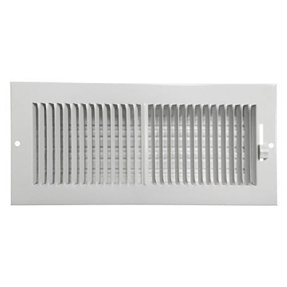 Hart & Cooley 661 Series 10 x 4 White Ceiling or Sidewall Register #010816 (Fits a 10 x 4 Hole) by Hart & Cooley