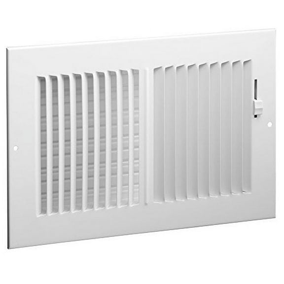 Hart & Cooley 682 16x8 W HVAC Register, 18" W x 09" H, Two-Way Steel for Sidewall/Ceiling - White (043846)